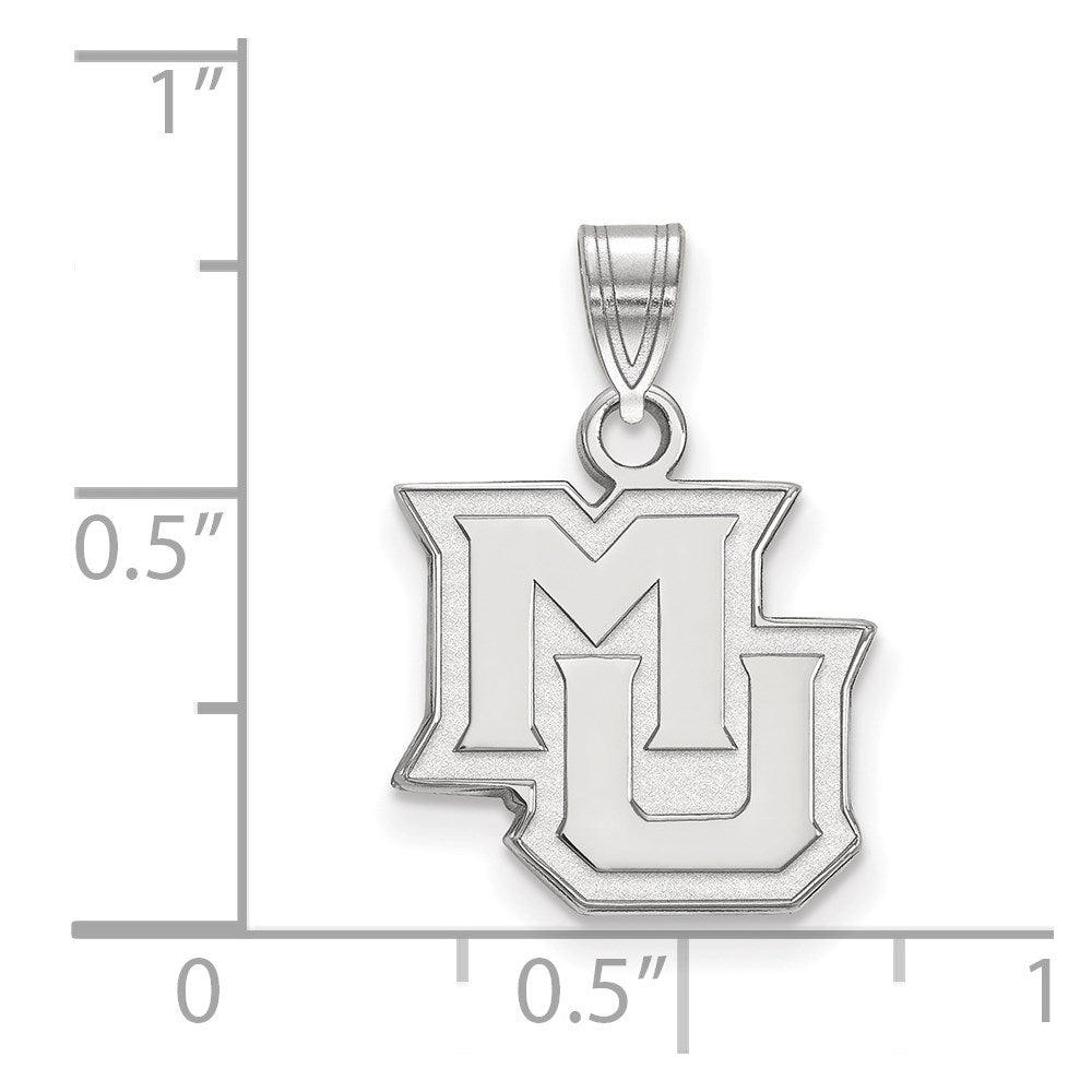 Sterlingsilber Rhodiniert Logoart Marquette University M U Klein Anhänger