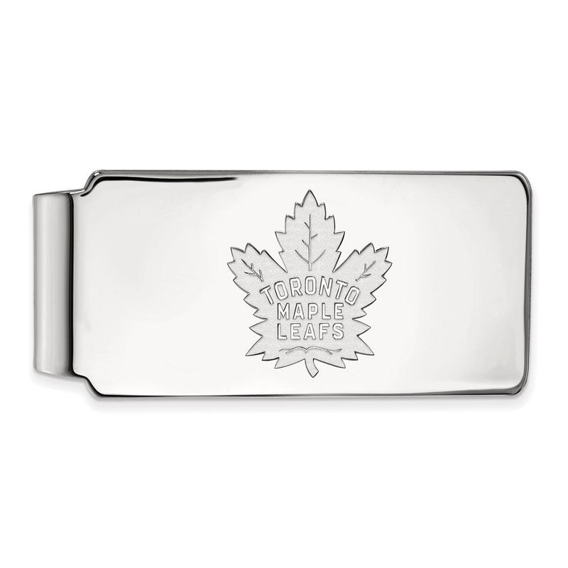 Sterlingsilber Rhodiniert Nhl Logoart Toronto Maple Leafs Geldklammer