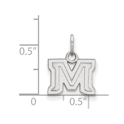 Sterlingsilber Rhodiniert Logoart Montana State University Buchstabe M Extra Klein Anhänger