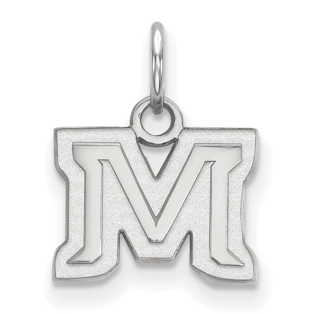 14K Weißgold Logoart Montana State University Buchstabe M Extra Klein Anhänger