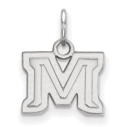 Sterlingsilber Rhodiniert Logoart Montana State University Buchstabe M Extra Klein Anhänger