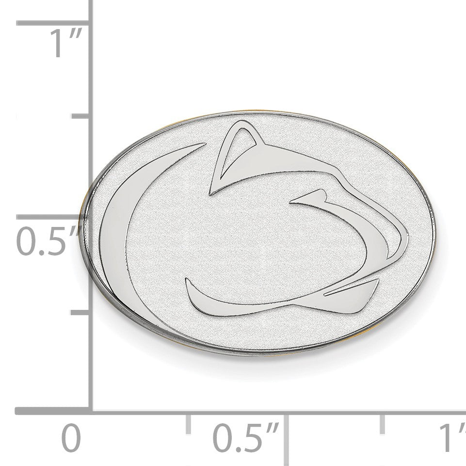 14K Weißgold Logoart Penn State University Löwe Anstecknadel