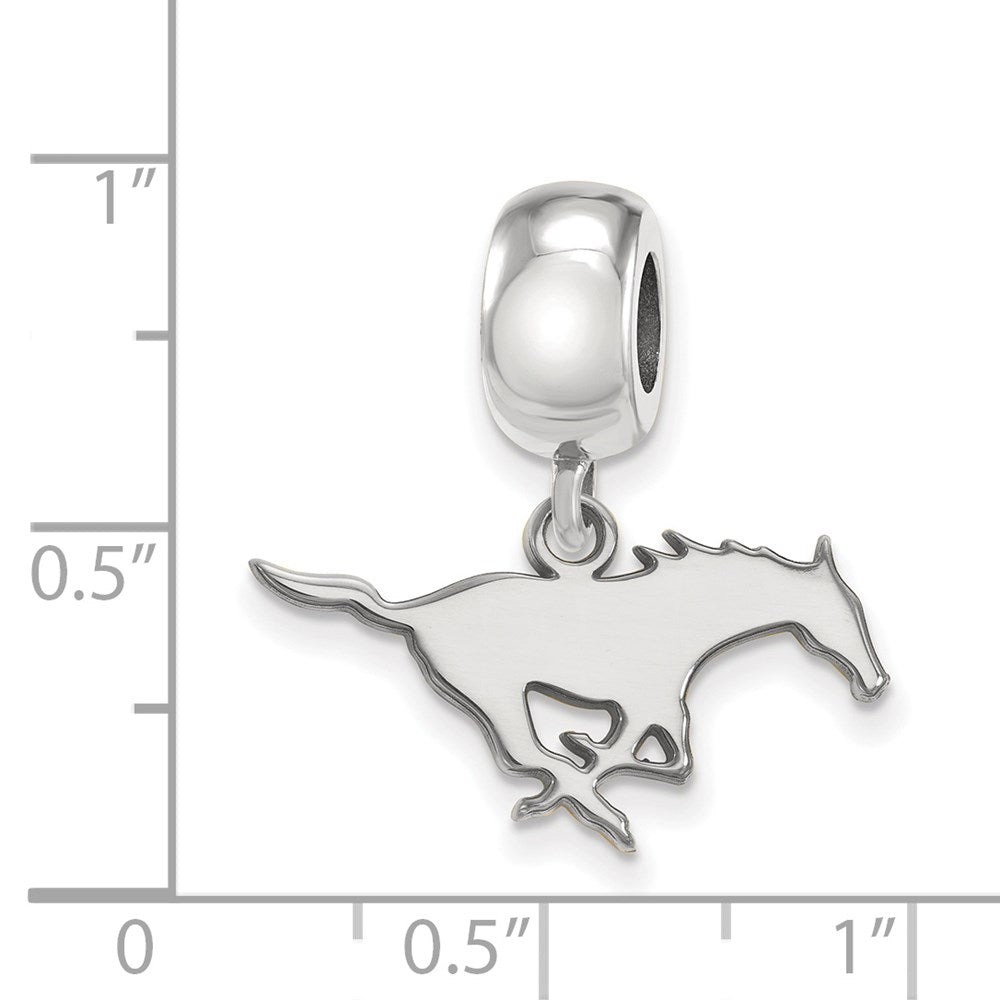 Sterlingsilber Rhodiniert Logoart Southern Methodist U. Sm Hängend Perle