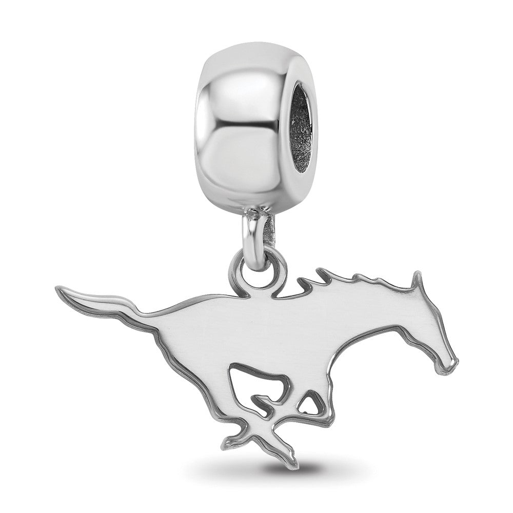 Sterlingsilber Rhodiniert Logoart Southern Methodist U. Sm Hängend Perle