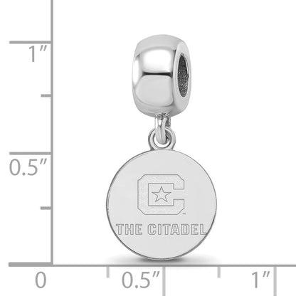 Sterlingsilber Rhodiniert Logoart The Citadel Klein Hängend Perle