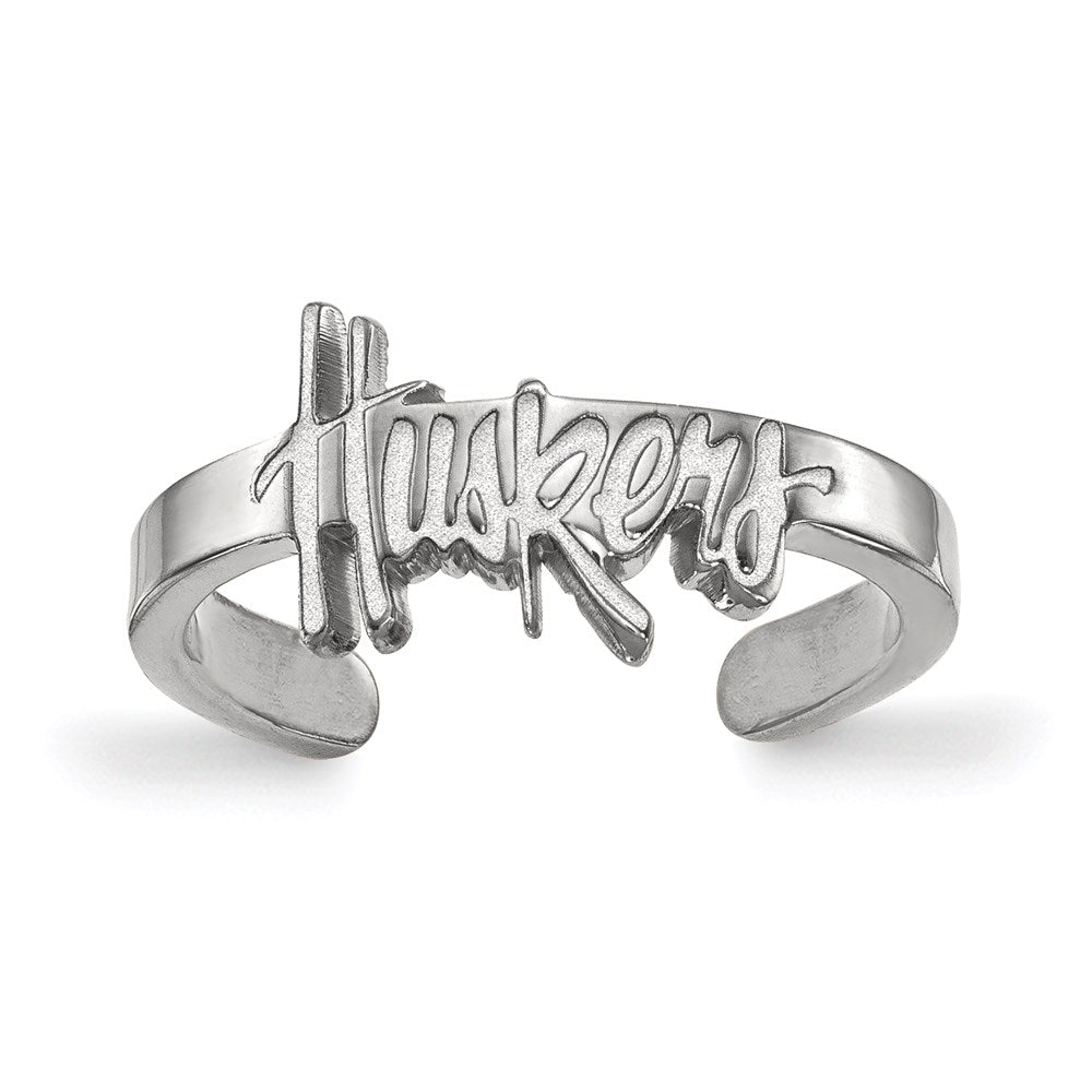 Sterlingsilber Rhodiniert Logoart University Of Nebraska Huskers Zehenring