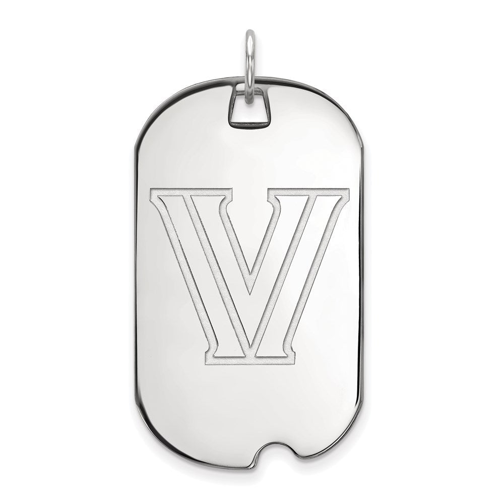 Sterlingsilber Rhodiniert Logoart Villanova University Buchstabe V Groß Erkennungsmarke Anhänger