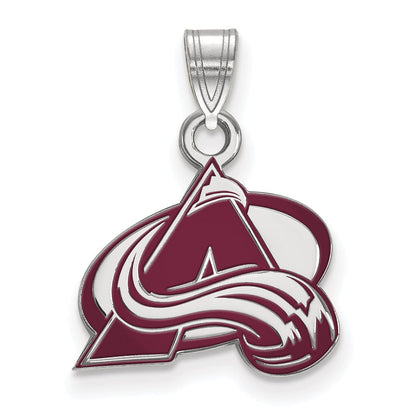 Sterlingsilber Rhodiniert Nhl Logoart Colorado Avalanche Buchstabe A Klein Emailliert Anhänger