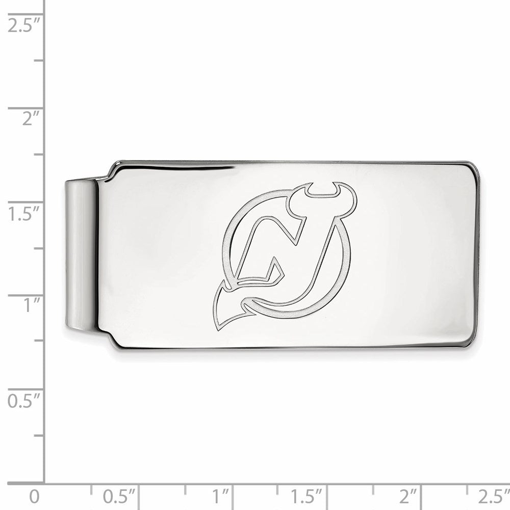 Sterlingsilber Rhodiniert Nhl Logoart New Trikot Devils Geldklammer