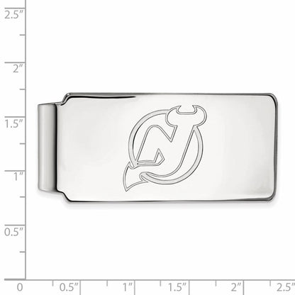 Sterlingsilber Rhodiniert Nhl Logoart New Trikot Devils Geldklammer
