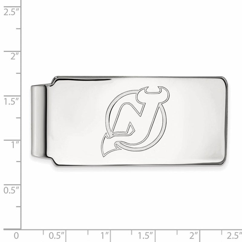 Sterlingsilber Rhodiniert Nhl Logoart New Trikot Devils Geldklammer