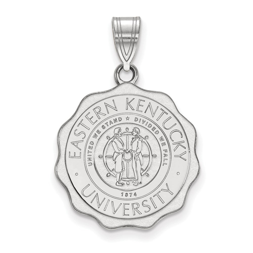 Sterlingsilber Rhodiniert Logoart Eastern Kentucky University Groß Wappen Anhänger