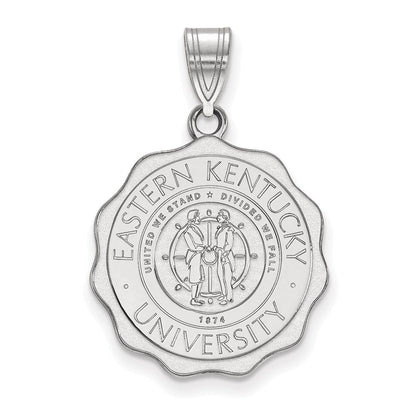 Sterlingsilber Rhodiniert Logoart Eastern Kentucky University Groß Wappen Anhänger