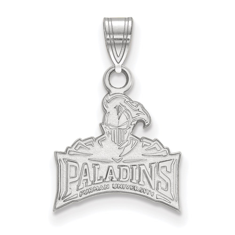 Sterlingsilber Rhodiniert Logoart Furman University Paladins Klein Anhänger
