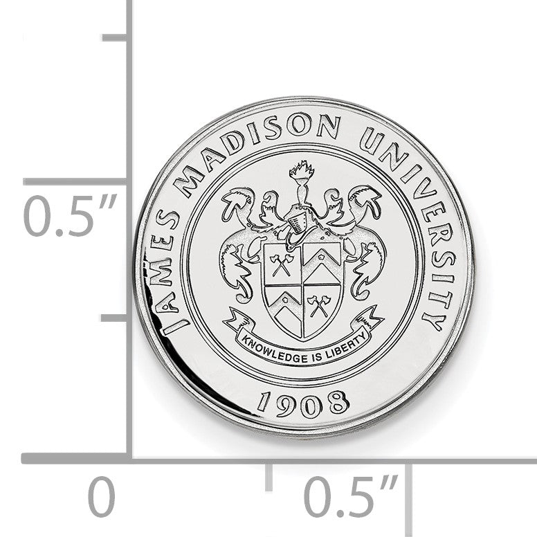 14K Weißgold Logoart James Madison University Wappen Anstecknadel