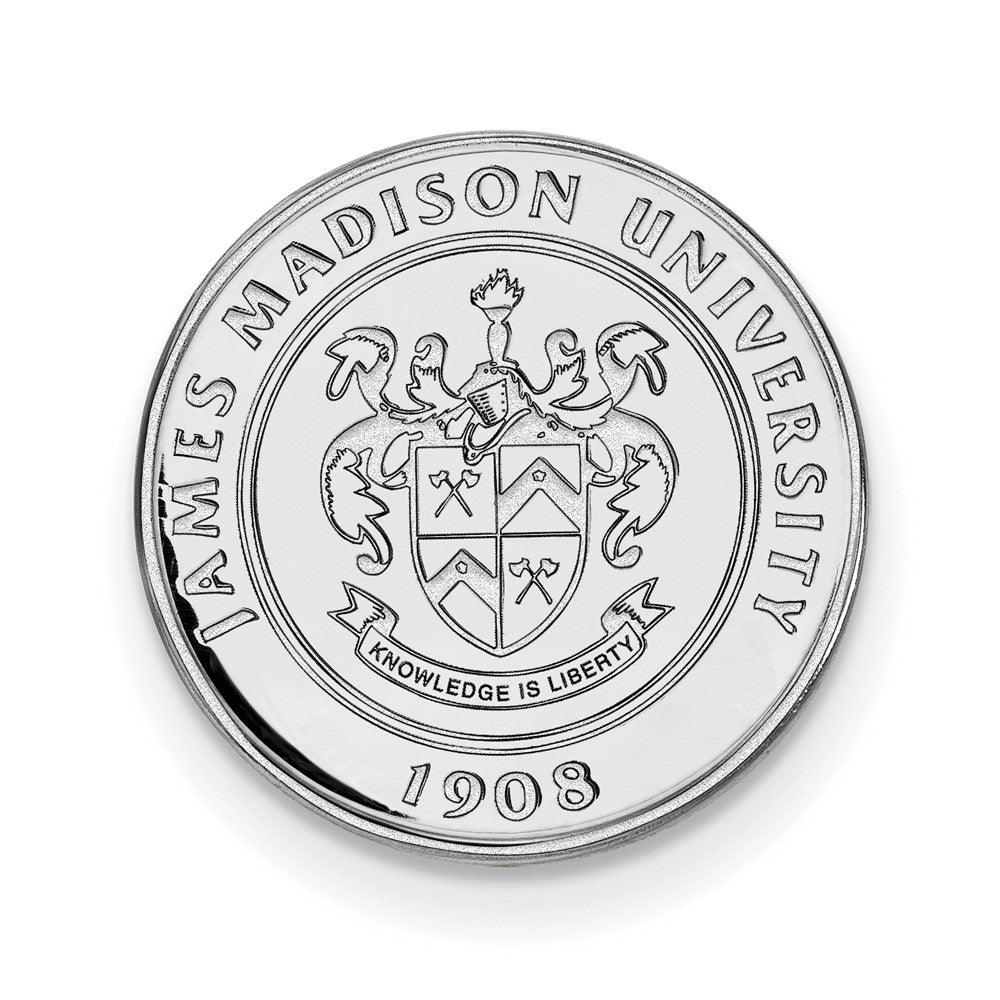 14K Weißgold Logoart James Madison University Wappen Anstecknadel