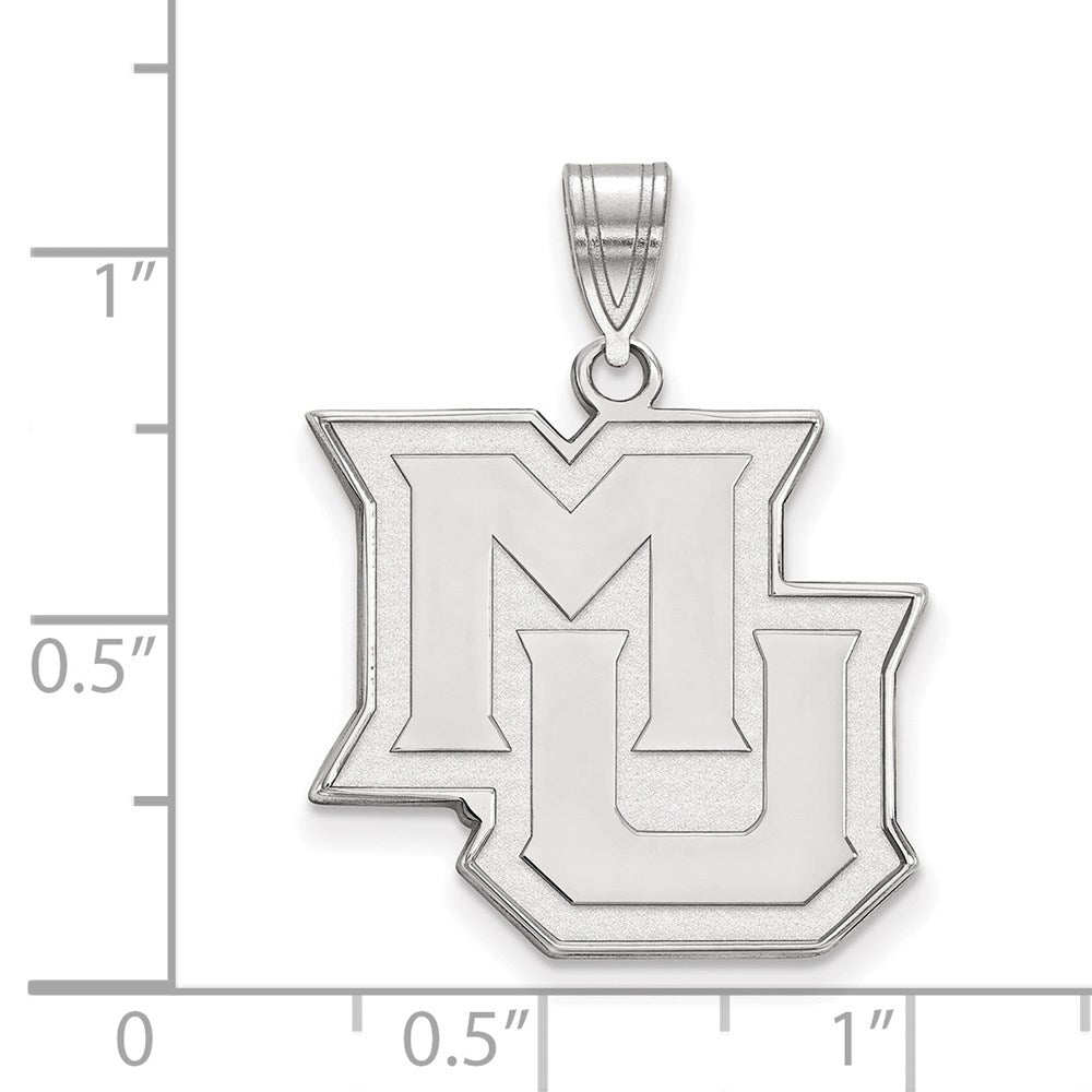 Sterlingsilber Rhodiniert Logoart Marquette University M U Groß Anhänger