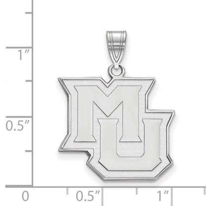 Sterlingsilber Rhodiniert Logoart Marquette University M U Groß Anhänger
