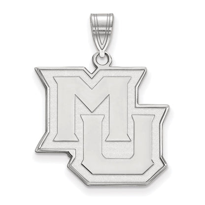 Sterlingsilber Rhodiniert Logoart Marquette University M U Groß Anhänger