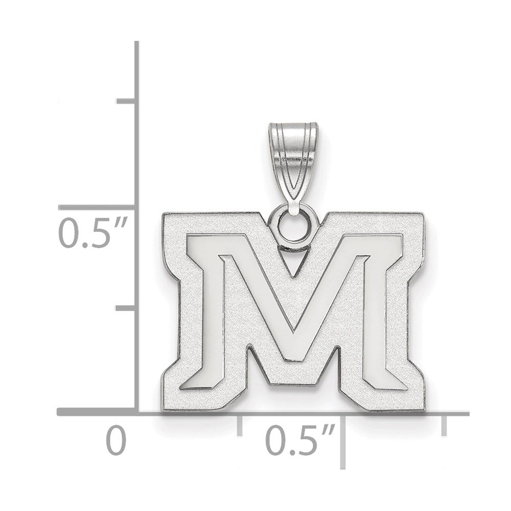 Sterlingsilber Rhodiniert Logoart Montana State University Buchstabe M Klein Anhänger