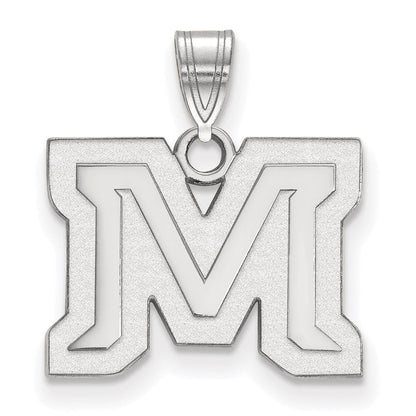 Sterlingsilber Rhodiniert Logoart Montana State University Buchstabe M Klein Anhänger