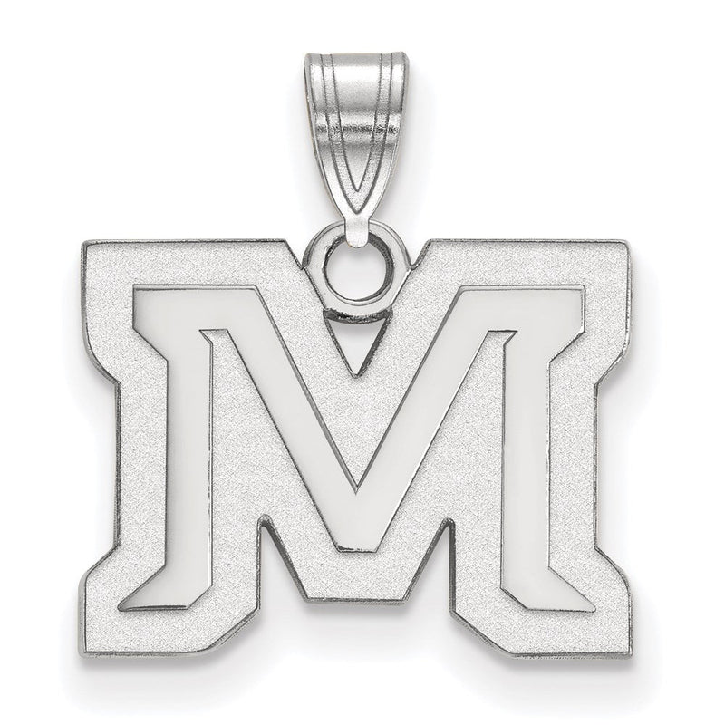 14K Weißgold Logoart Montana State University Buchstabe M Klein Anhänger