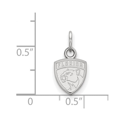 Sterlingsilber Rhodiniert Nhl Logoart Florida Panthers Extra Klein Anhänger