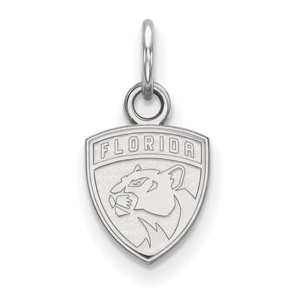 Sterlingsilber Rhodiniert Nhl Logoart Florida Panthers Extra Klein Anhänger