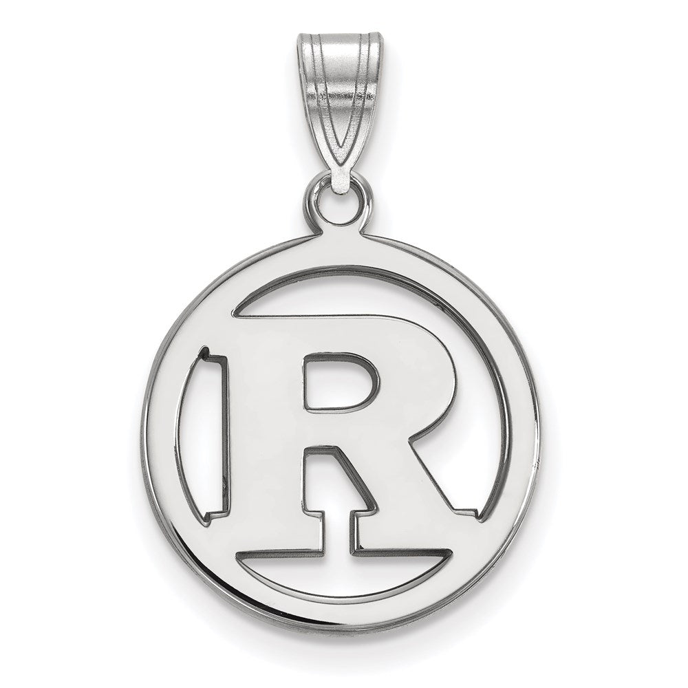 Sterlingsilber Rhodiniert Logoart Rutgers University Buchstabe R Mittel Kreis Anhänger