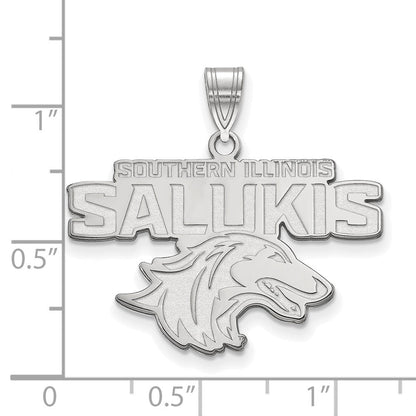 10K Weißgold Logoart Southern Illinois University Salukis Groß Anhänger