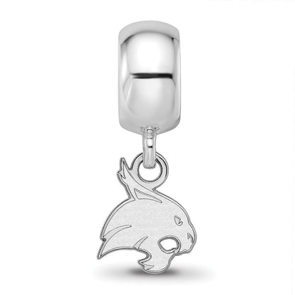 Sterlingsilber Rhodiniert Logoart Texas State University Xs Hängend Perle