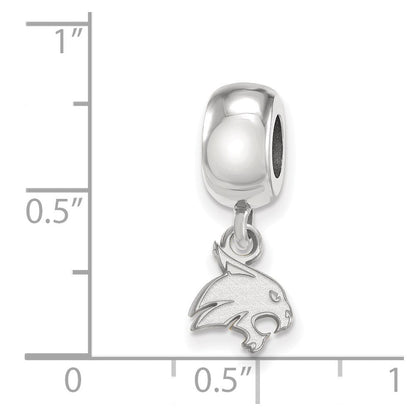Sterlingsilber Rhodiniert Logoart Texas State University Xs Hängend Perle