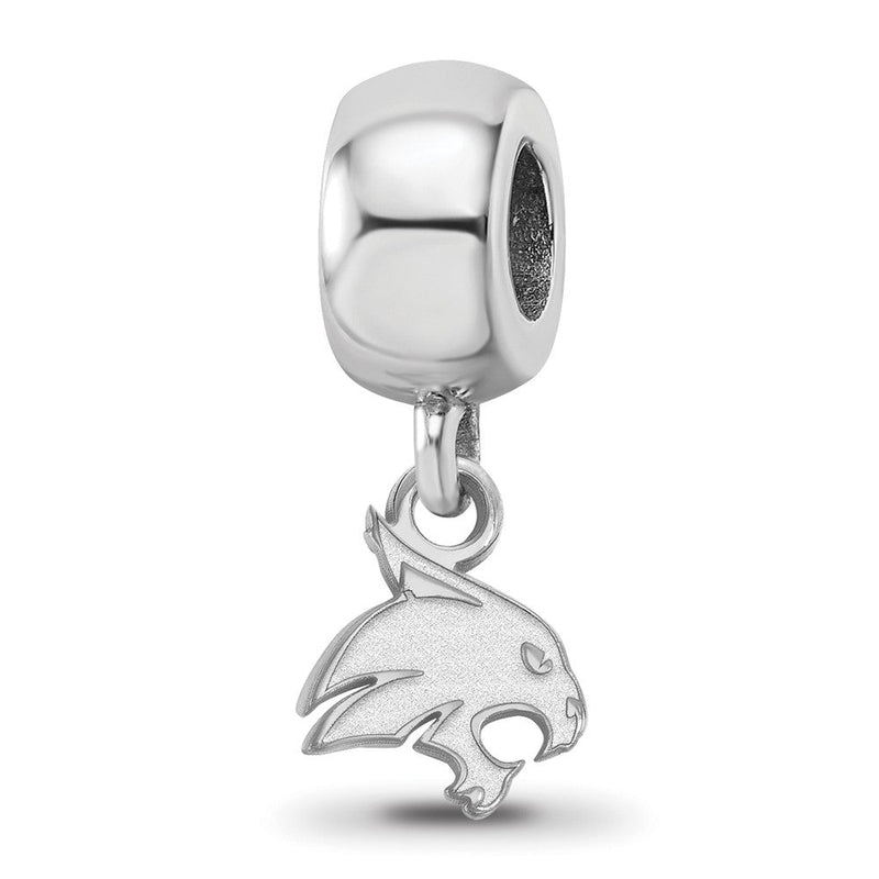 Sterlingsilber Rhodiniert Logoart Texas State University Xs Hängend Perle