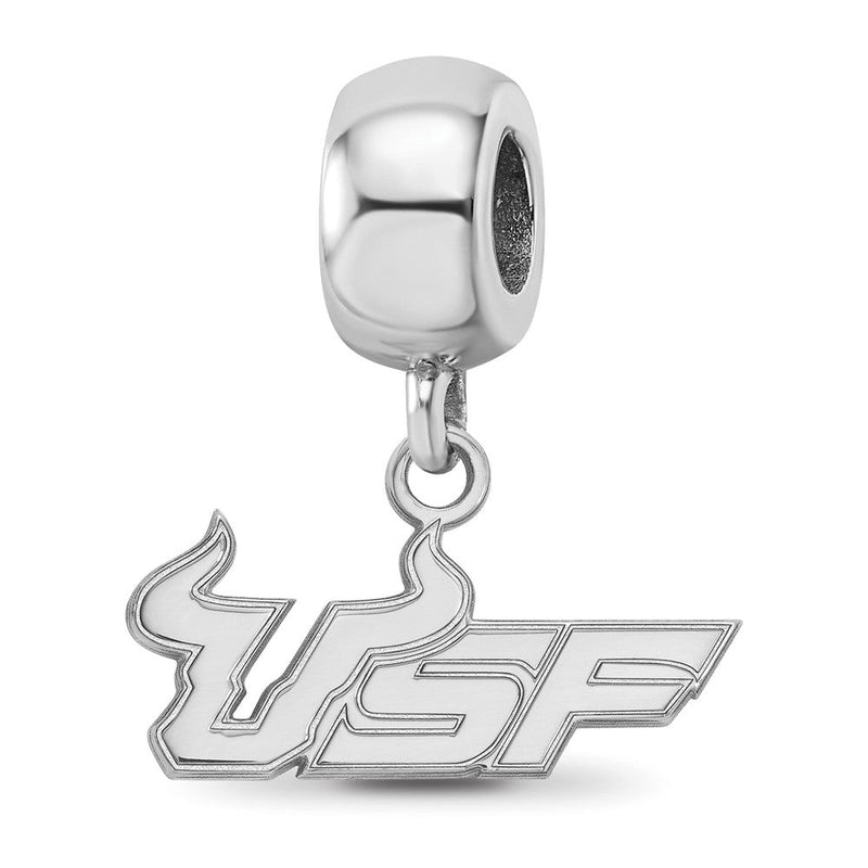 Sterlingsilber Rhodiniert Logoart U. Of South Florida Klein Hängend Perle