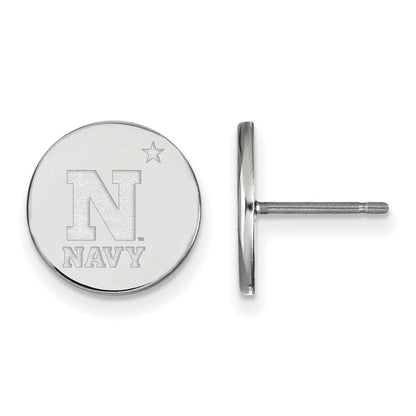 Sterlingsilber Rhodiniert Logoart Us Naval Akademie Klein Plättchen Ohrstecker