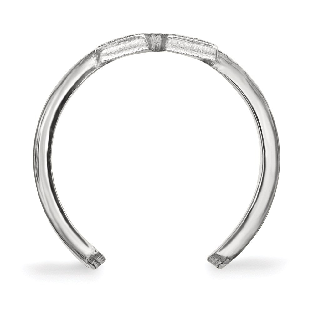 Sterlingsilber Rhodiniert Logoart Villanova University Buchstabe V Zehenring