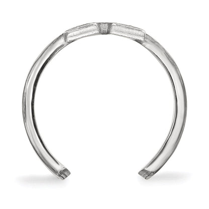 Sterlingsilber Rhodiniert Logoart Villanova University Buchstabe V Zehenring