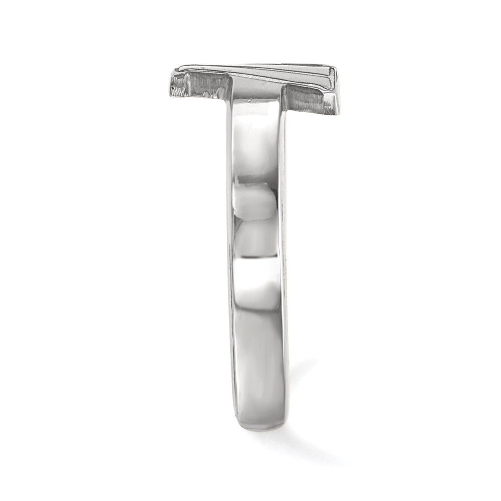 Sterlingsilber Rhodiniert Logoart Villanova University Buchstabe V Zehenring