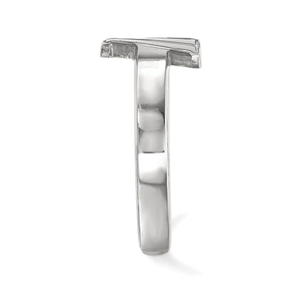 Sterlingsilber Rhodiniert Logoart Villanova University Buchstabe V Zehenring