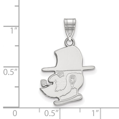 10K Weißgold Logoart Appalachian State University Mountaineer Groß Anhänger