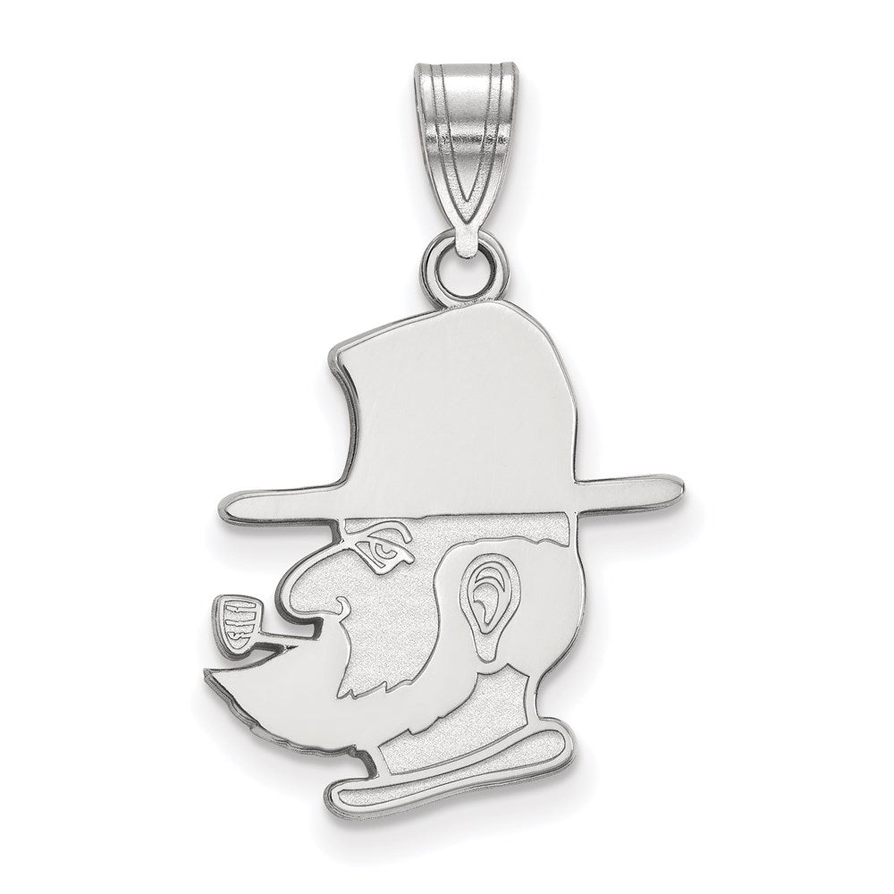 Sterlingsilber Rhodiniert Logoart Appalachian State University Mountaineer Groß Anhänger