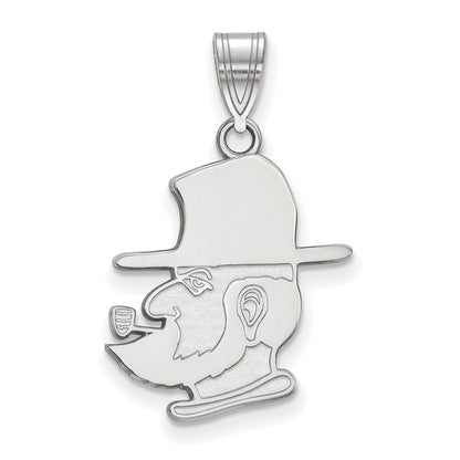 Sterlingsilber Rhodiniert Logoart Appalachian State University Mountaineer Groß Anhänger