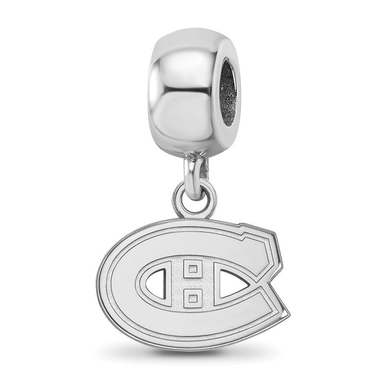 Sterlingsilber Rhodiniert Nhl Logoart Montreal Canadiens Xs Hängend Perle