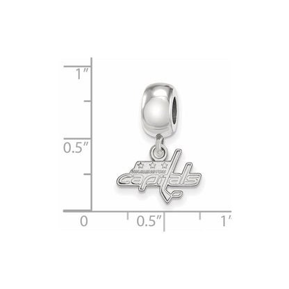 Sterlingsilber Rhodiniert Nhl Logoart Washington Capitals Hängend Perle