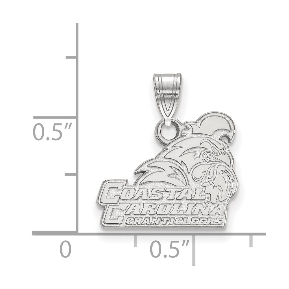 Sterlingsilber Rhodiniert Logoart Coastal Carolina University Chanticleers Klein Anhänger