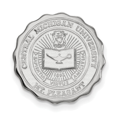 14K Weißgold Logoart Central Michigan University Wappen Anstecknadel