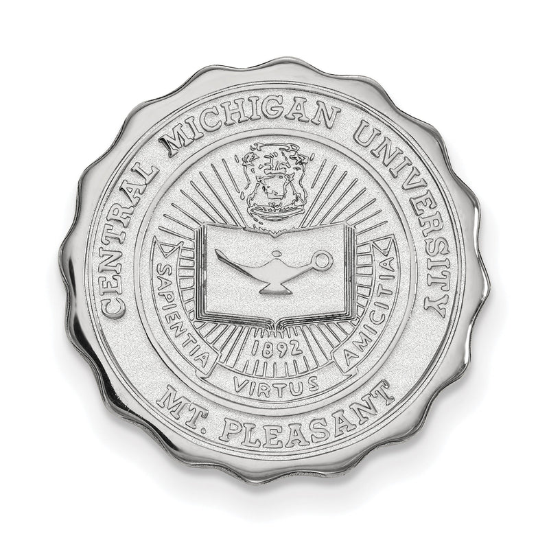 14K Weißgold Logoart Central Michigan University Wappen Anstecknadel