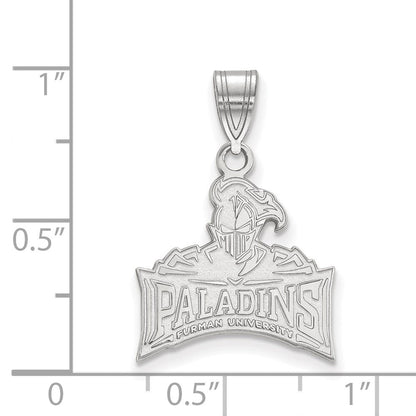 Sterlingsilber Rhodiniert Logoart Furman University Paladins Mittel Anhänger