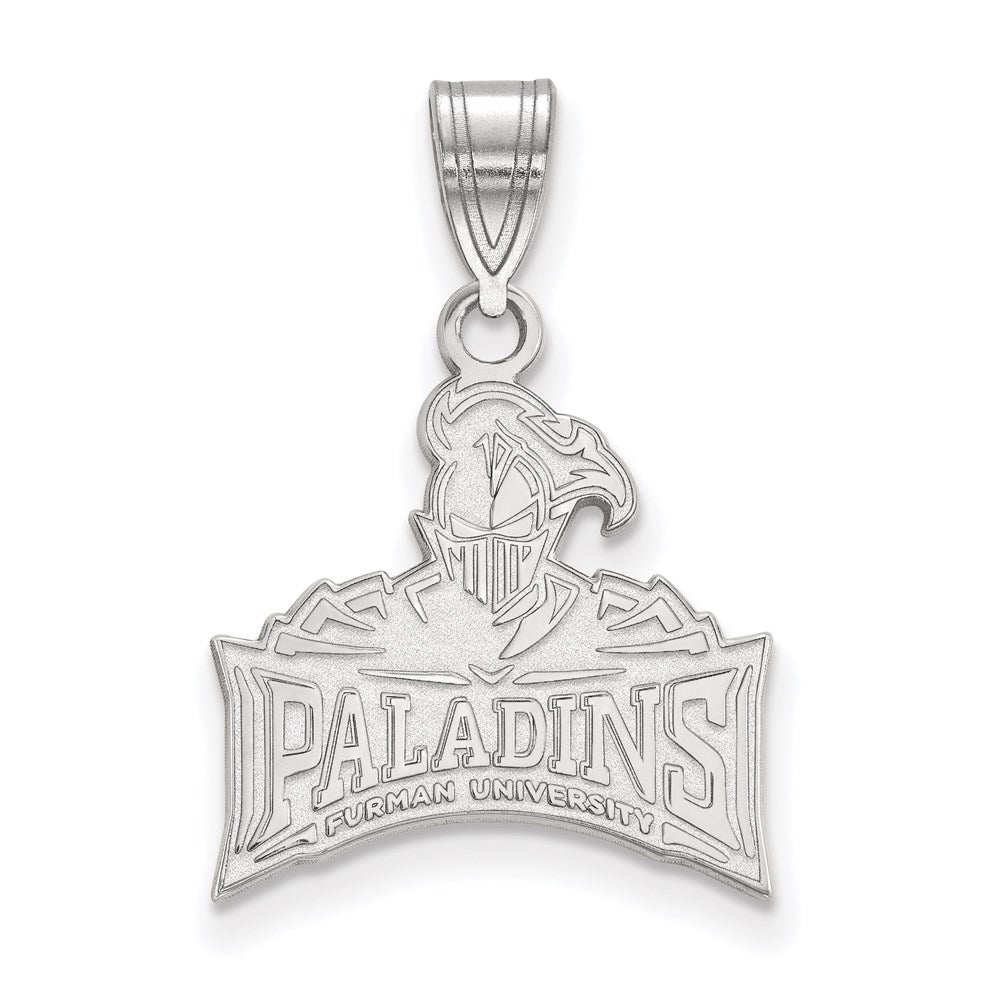 Sterlingsilber Rhodiniert Logoart Furman University Paladins Mittel Anhänger