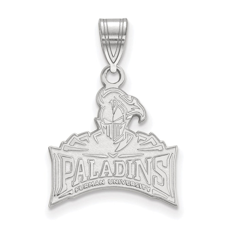 Sterlingsilber Rhodiniert Logoart Furman University Paladins Mittel Anhänger